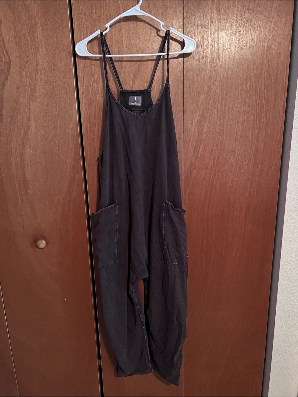 FP Movement by Free People Black Relaxed Strap Jumpsuit